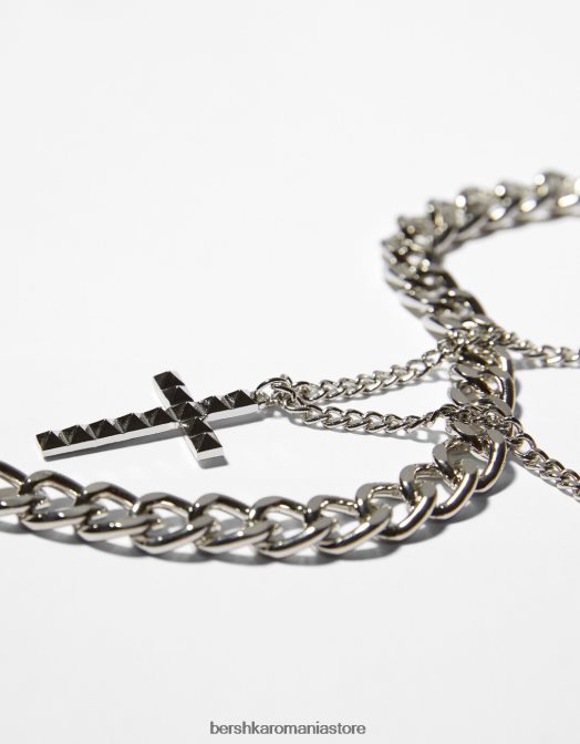 Bershka bărbați colier cruce argint Z86D3682 accesorii