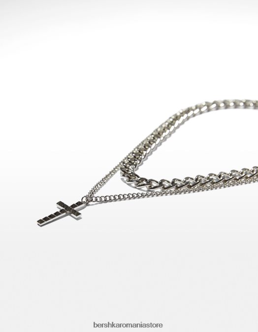 Bershka bărbați colier cruce argint Z86D3682 accesorii