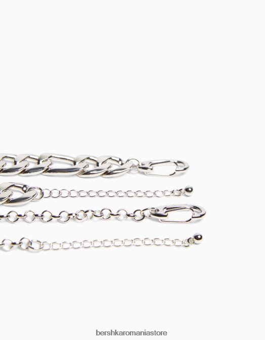 Bershka bărbați colier cu craniu argint Z86D3689 accesorii