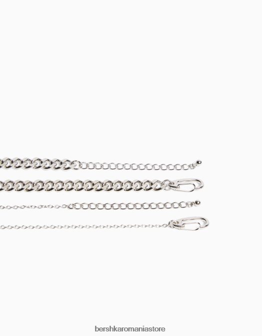 Bershka bărbați colier cu cruce de craniu argint Z86D3690 accesorii