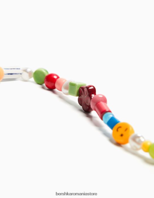 Bershka bărbați colier cu margele roșu Z86D3675 accesorii