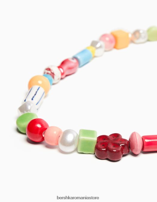 Bershka bărbați colier cu margele roșu Z86D3675 accesorii