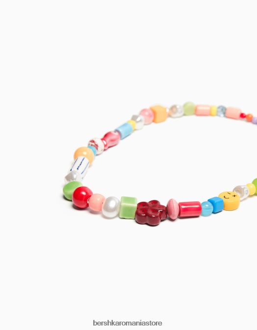 Bershka bărbați colier cu margele roșu Z86D3675 accesorii