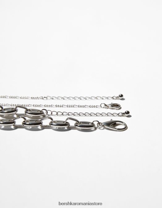 Bershka bărbați colier de etichetă argint Z86D3683 accesorii