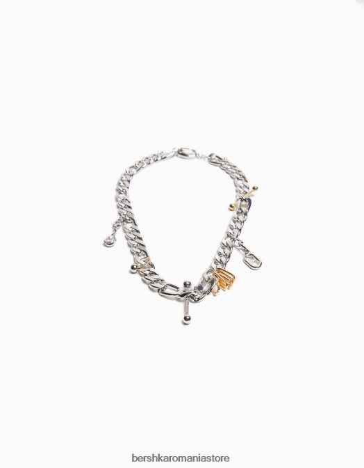 Bershka bărbați colier piercing argint Z86D3692 accesorii