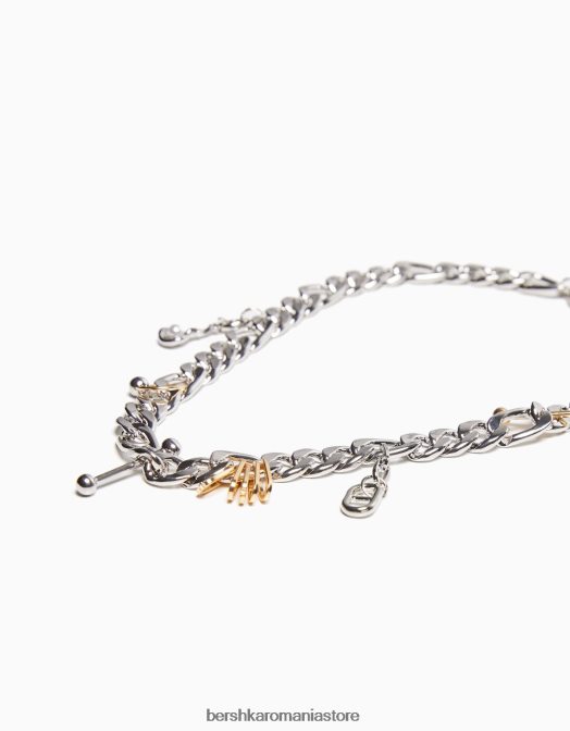 Bershka bărbați colier piercing argint Z86D3692 accesorii