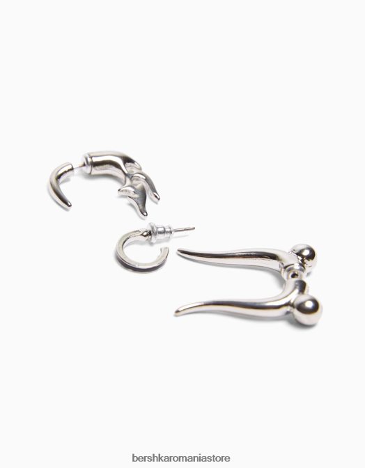 Bershka bărbați pachet de 6 cercei urechi argint Z86D3666 accesorii