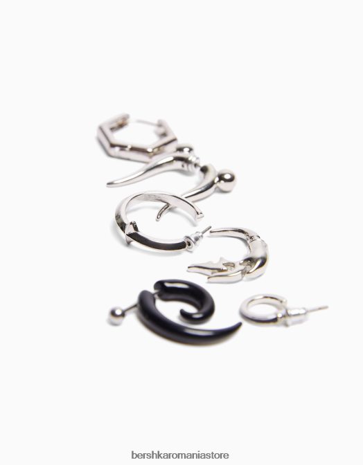 Bershka bărbați pachet de 6 cercei urechi argint Z86D3666 accesorii
