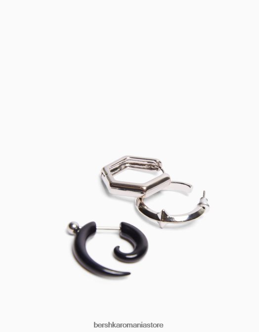 Bershka bărbați pachet de 6 cercei urechi argint Z86D3666 accesorii