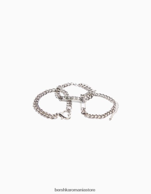 Bershka bărbați set de 3 bratari cu lant argint Z86D3655 accesorii