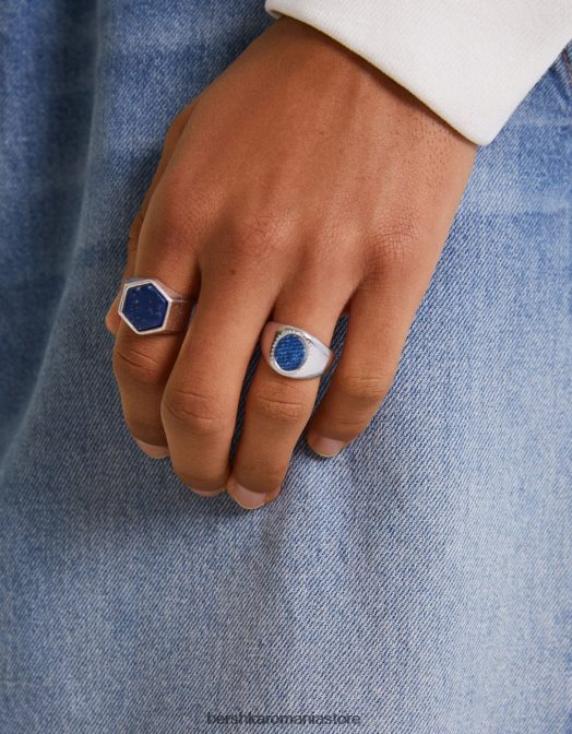 Bershka bărbați set de 3 inele cu strass argint Z86D3659 accesorii