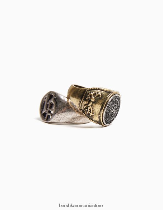 Bershka bărbați set de 3 inele cu strass argint Z86D3661 accesorii