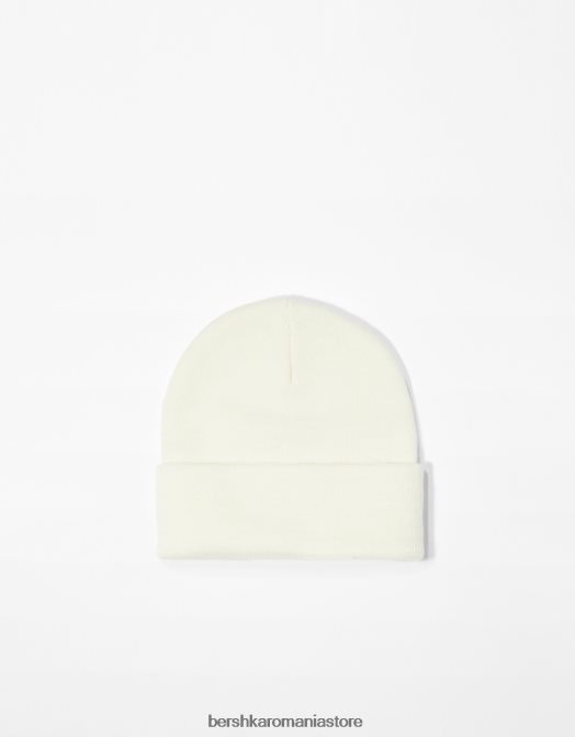 Bershka bărbați beanie de bază alb Z86D3625 accesorii