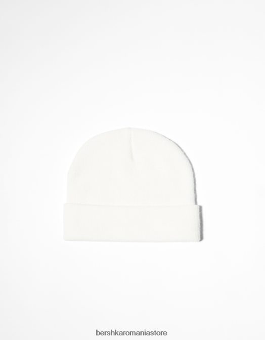 Bershka bărbați beanie de bază alb Z86D3625 accesorii