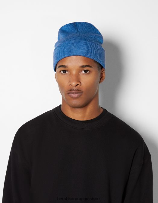 Bershka bărbați beanie de bază albastru Z86D3616 accesorii