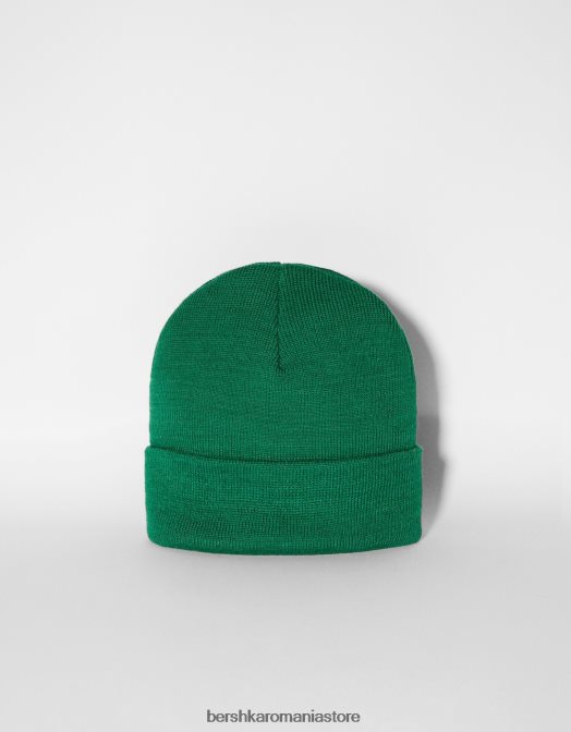 Bershka bărbați beanie de bază verde Z86D3624 accesorii