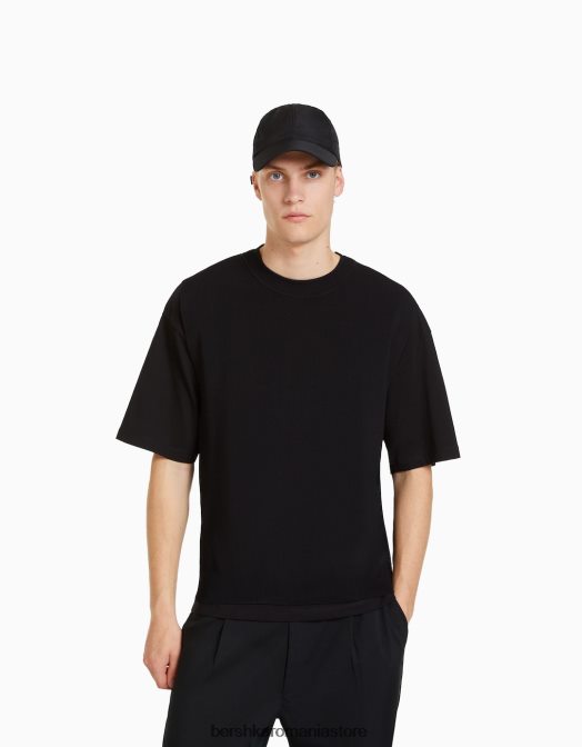 Bershka bărbați capac tehnic din nailon negru Z86D3615 accesorii