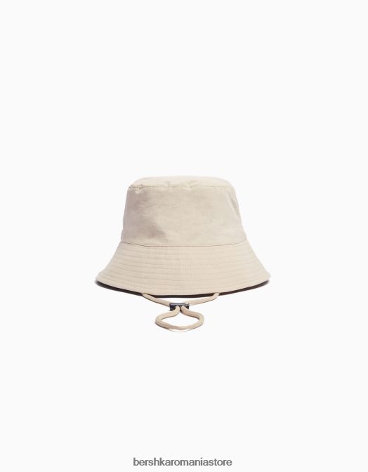 Bershka bărbați pălărie de ploaie din nailon cu bretele alb Z86D3611 accesorii