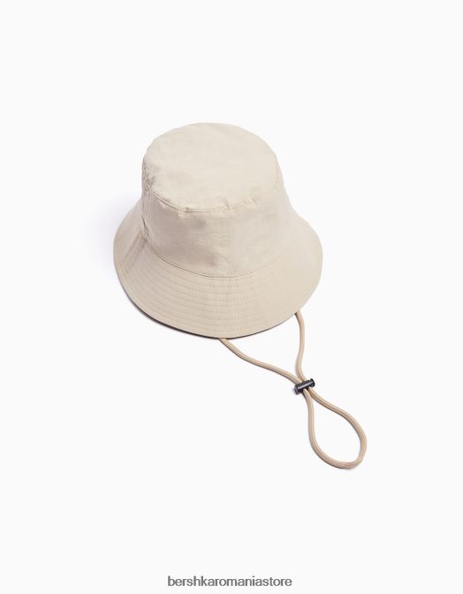 Bershka bărbați pălărie de ploaie din nailon cu bretele alb Z86D3611 accesorii