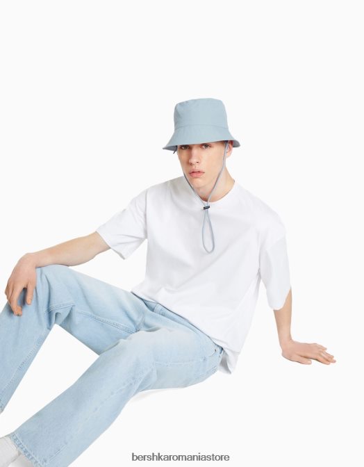 Bershka bărbați pălărie de ploaie din nailon cu bretele albastru Z86D3613 accesorii