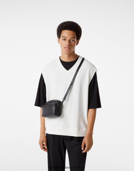 Bershka bărbați geantă de bază de tip crossbody negru Z86D3592 accesorii