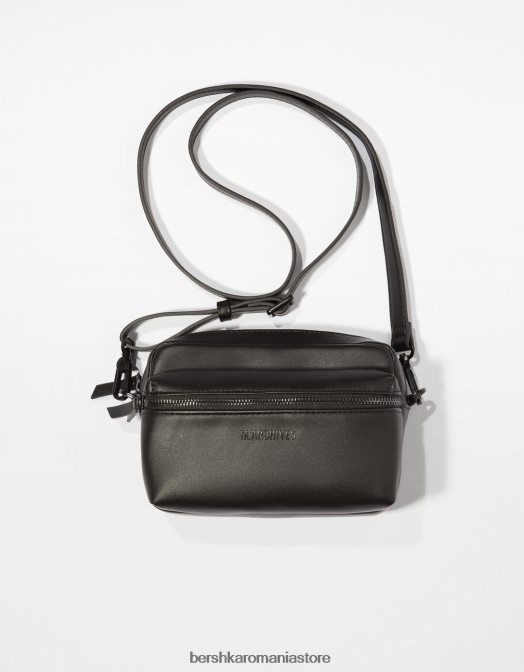 Bershka bărbați geantă de bază de tip crossbody negru Z86D3592 accesorii
