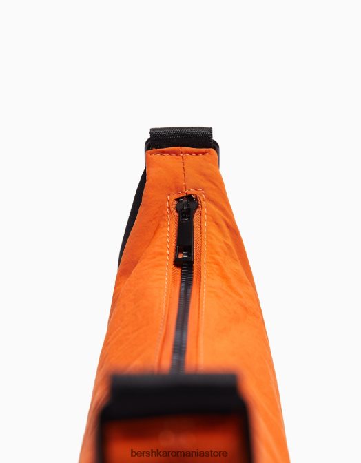 Bershka bărbați geantă din amestec de nailon cu curea reglabilă portocale Z86D3600 accesorii