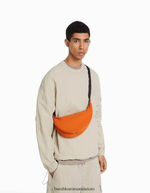 Bershka bărbați geantă din amestec de nailon cu curea reglabilă portocale Z86D3600 accesorii