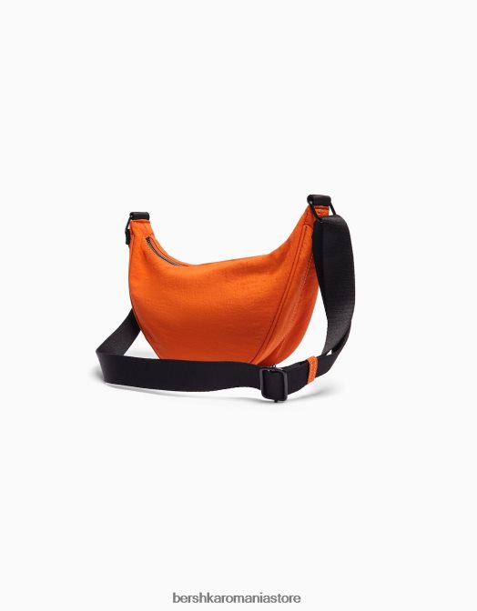 Bershka bărbați geantă din amestec de nailon cu curea reglabilă portocale Z86D3600 accesorii