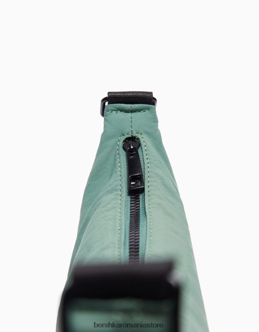 Bershka bărbați geantă din amestec de nailon cu curea reglabilă verde Z86D3598 accesorii
