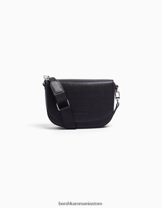 Bershka bărbați geanta crossbody cu clapa negru Z86D3604 accesorii