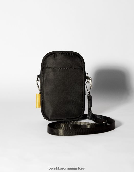 Bershka bărbați geanta de tip crossbody pentru telefonul mobil negru Z86D3602 accesorii