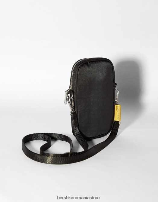 Bershka bărbați geanta de tip crossbody pentru telefonul mobil negru Z86D3602 accesorii