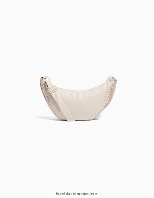 Bershka bărbați geanta din imitatie de piele cu bareta reglabila cremă Z86D3594 accesorii