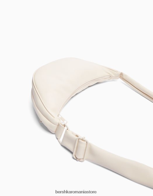 Bershka bărbați geanta din imitatie de piele cu bareta reglabila cremă Z86D3594 accesorii