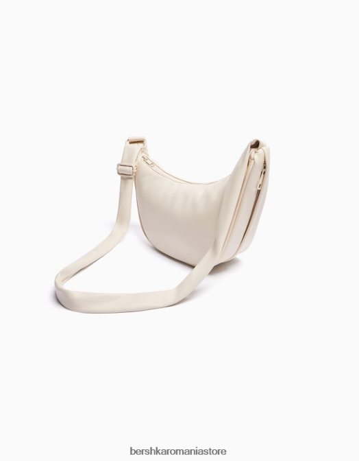 Bershka bărbați geanta din imitatie de piele cu bareta reglabila cremă Z86D3594 accesorii