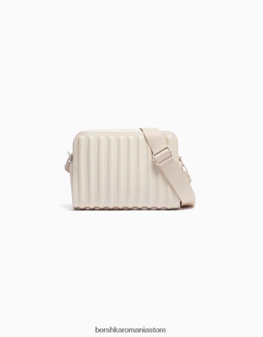 Bershka bărbați geanta messenger din imitatie de piele cremă Z86D3595 accesorii