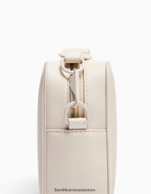 Bershka bărbați geanta messenger din imitatie de piele cremă Z86D3595 accesorii
