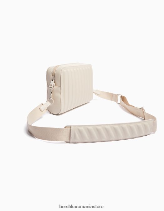 Bershka bărbați geanta messenger din imitatie de piele cremă Z86D3595 accesorii