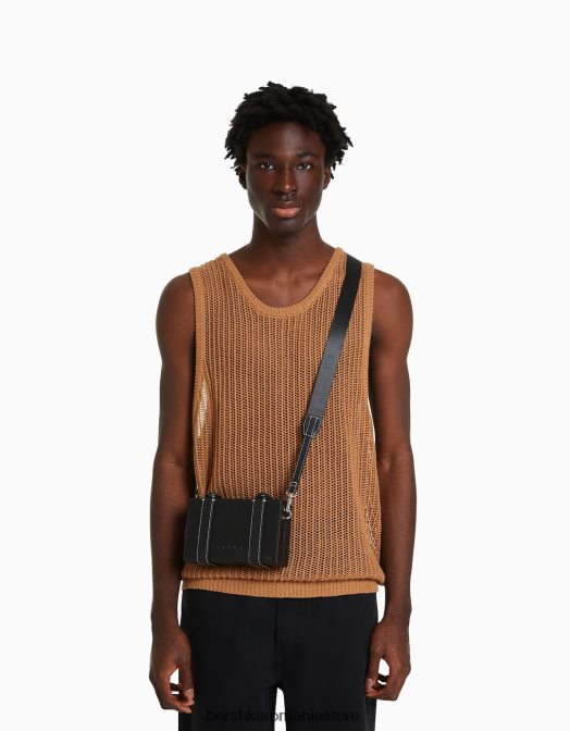 Bershka bărbați minaudiere rigidă negru Z86D3590 accesorii