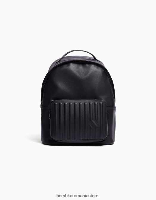 Bershka bărbați rucsac din piele artificiala negru Z86D3588 accesorii
