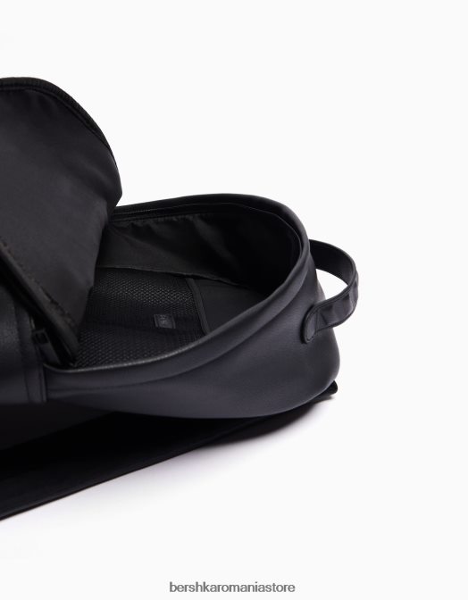 Bershka bărbați rucsac din piele artificiala negru Z86D3588 accesorii