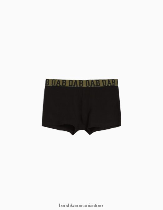 Bershka bărbați Pachet de 3 boxeri cu talie cu imprimeu colorat negru Z86D3436 accesorii
