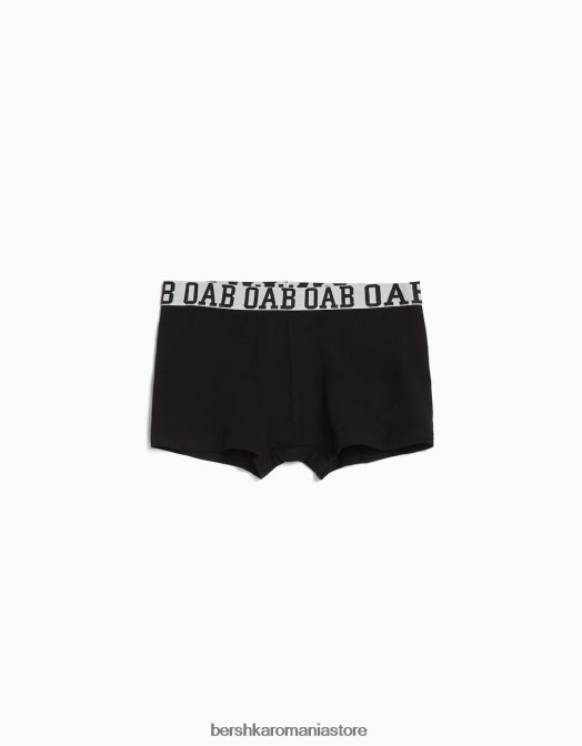 Bershka bărbați Pachet de 3 boxeri cu talie cu imprimeu colorat negru Z86D3436 accesorii