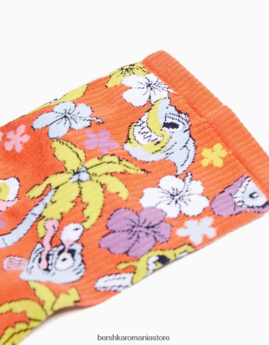 Bershka bărbați pachet de 2 perechi de șosete imprimate negru Z86D3424 accesorii