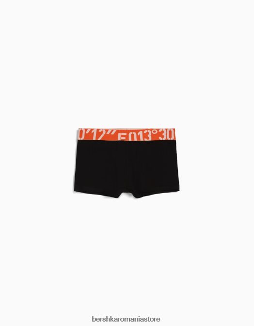 Bershka bărbați set de 3 boxeri de o culoare negru Z86D3428 accesorii