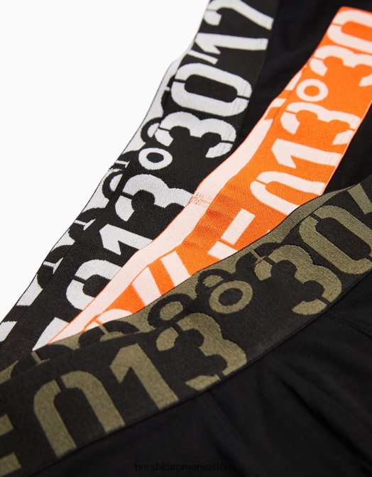 Bershka bărbați set de 3 boxeri de o culoare negru Z86D3428 accesorii