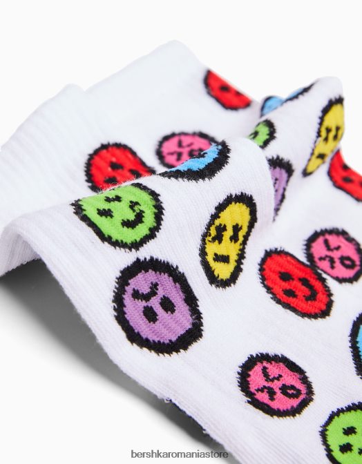 Bershka bărbați set de 3 ciorapi imprimati negru Z86D3421 accesorii