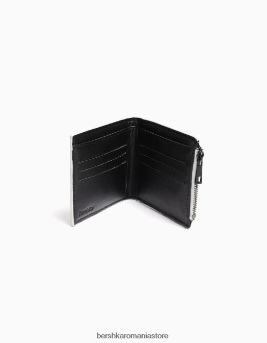 Bershka bărbați portofel cu litere alb Z86D3605 accesorii