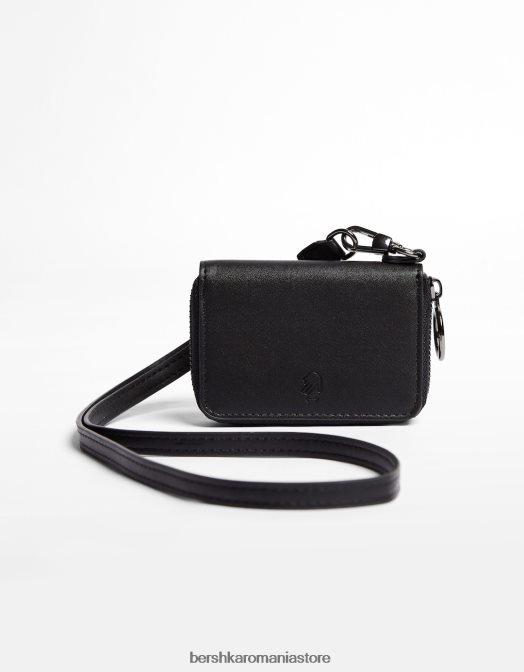 Bershka bărbați poseta de monede cu maner negru Z86D3607 accesorii